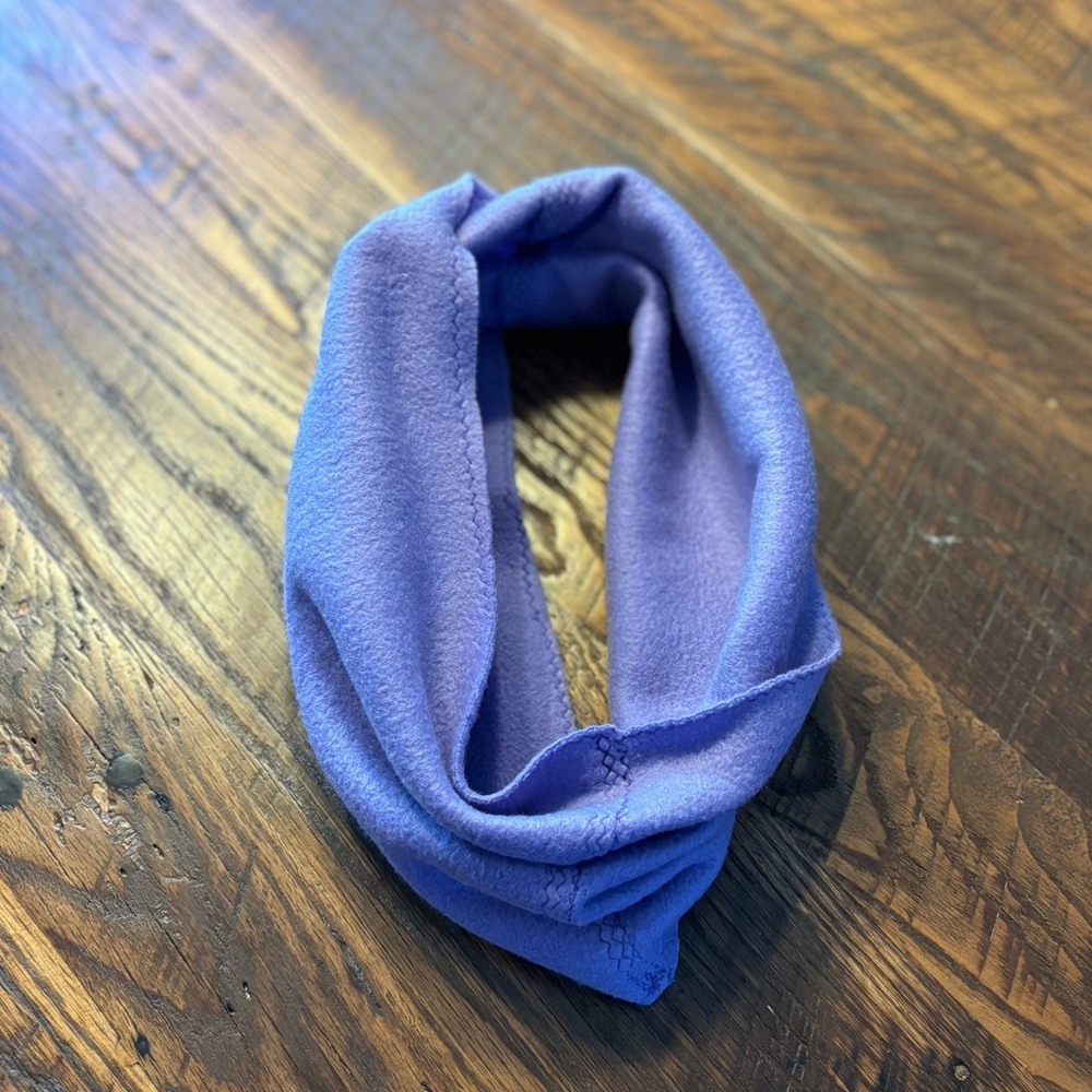 Girls Purple Fleece Cowl Scarf - handmade new